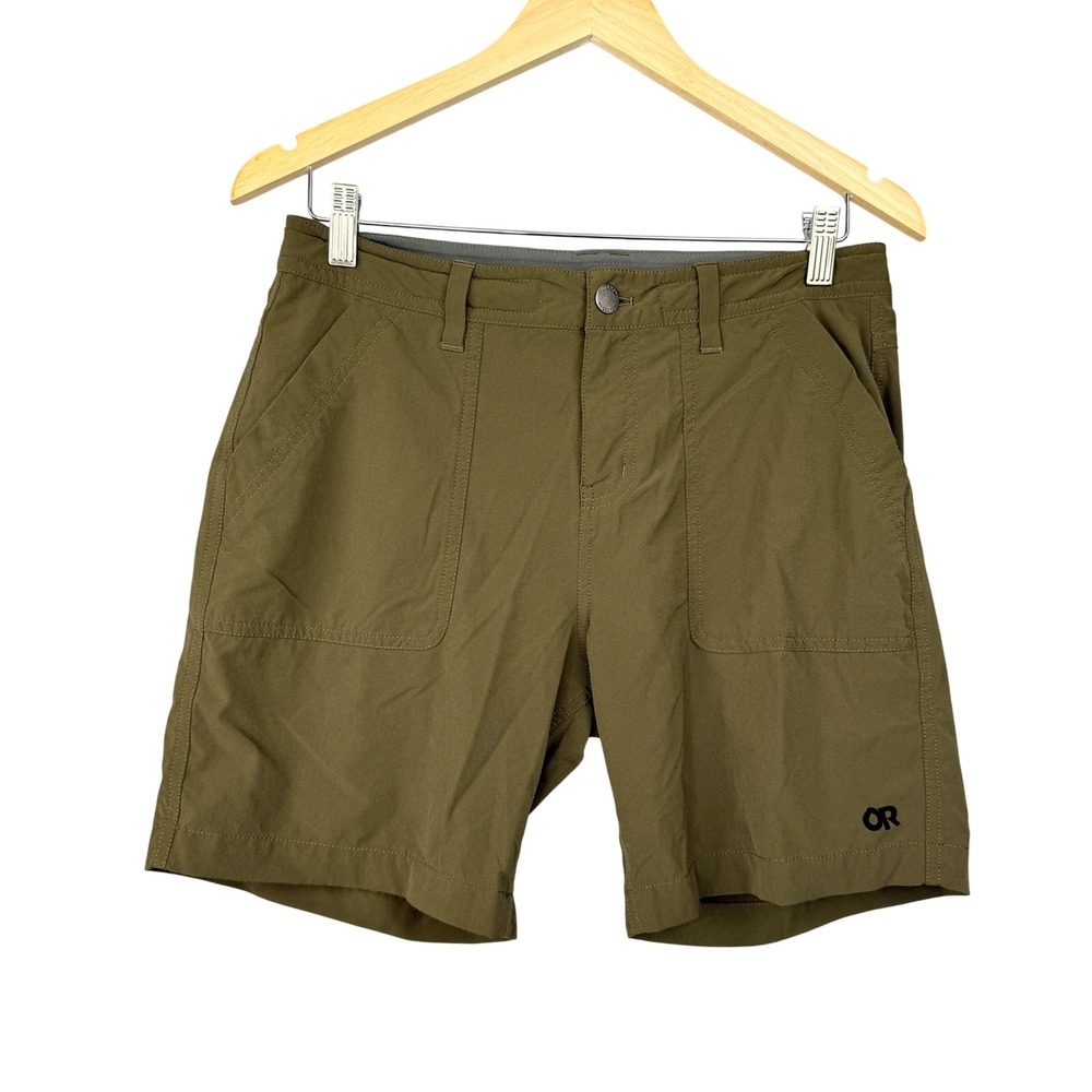 Outdoor Research Ferrosi Shorts Womens 6 Green 7 Inch Inseam Hiking Comfortable